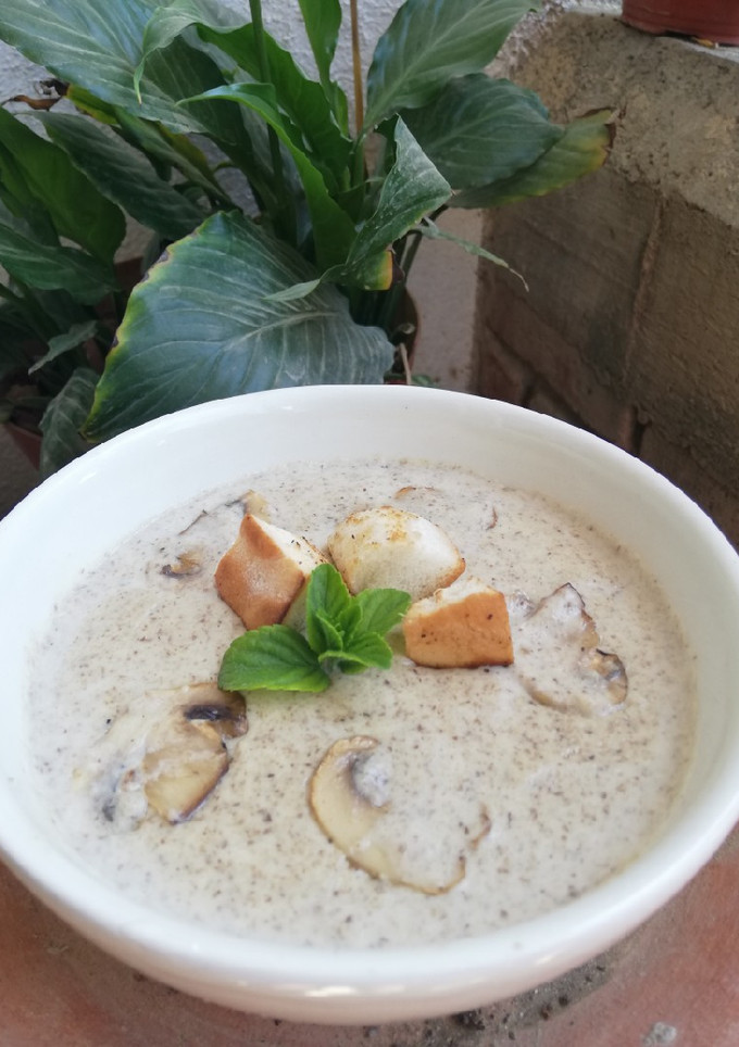 Una foto de Crema de champiñones