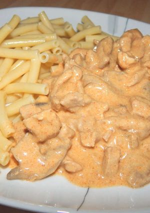 Tejfölös gombás sertéstokány recept fotója