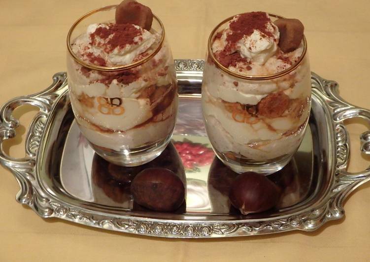 Gesztenyés tiramisu pohárban