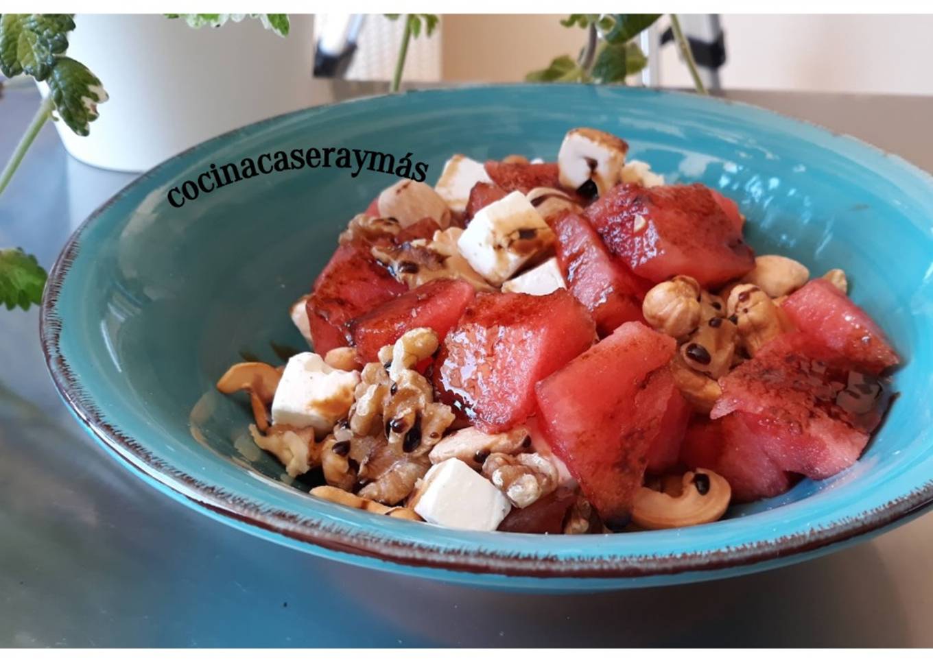 Ensalada de sandía y queso feta