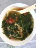 Canh rau muống nấu tôm khô