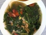 Canh rau muống nấu tôm khô