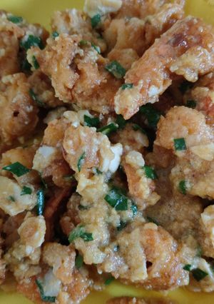 Foto resep Cumi Tepung Saus Telor Asin 🥚