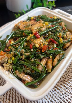 Foto resep Tumis pakis udang komplit