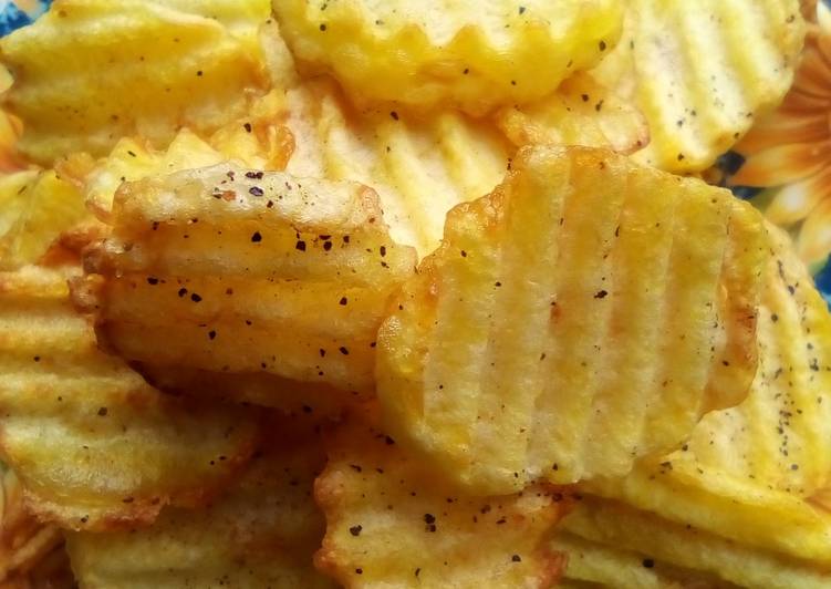 Rigged potato crisps