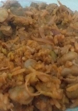 صورة لوصفة فول مشرمل بالأرز