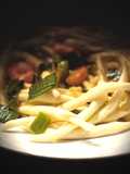 Fusilli aux crevettes rôties