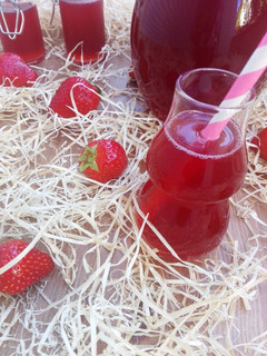 Una foto de Sirope de fresas