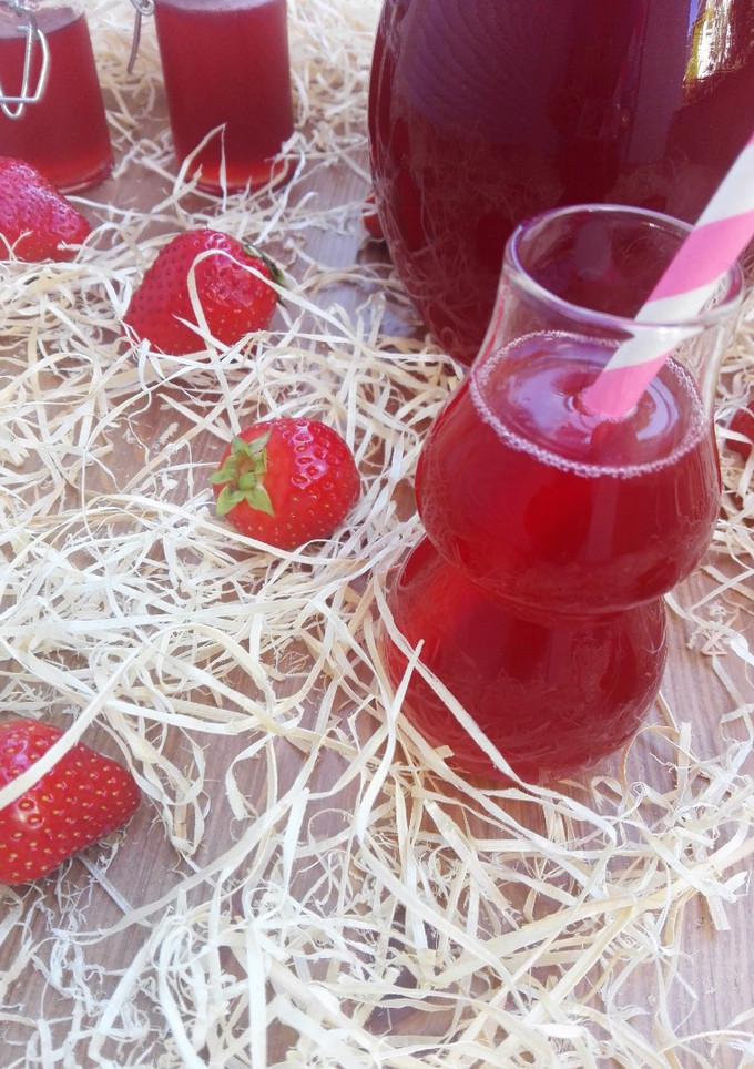 Una foto de Sirope de fresas