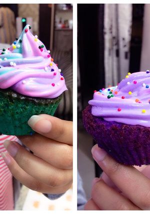 A picture of Eggless thandai cupcake.