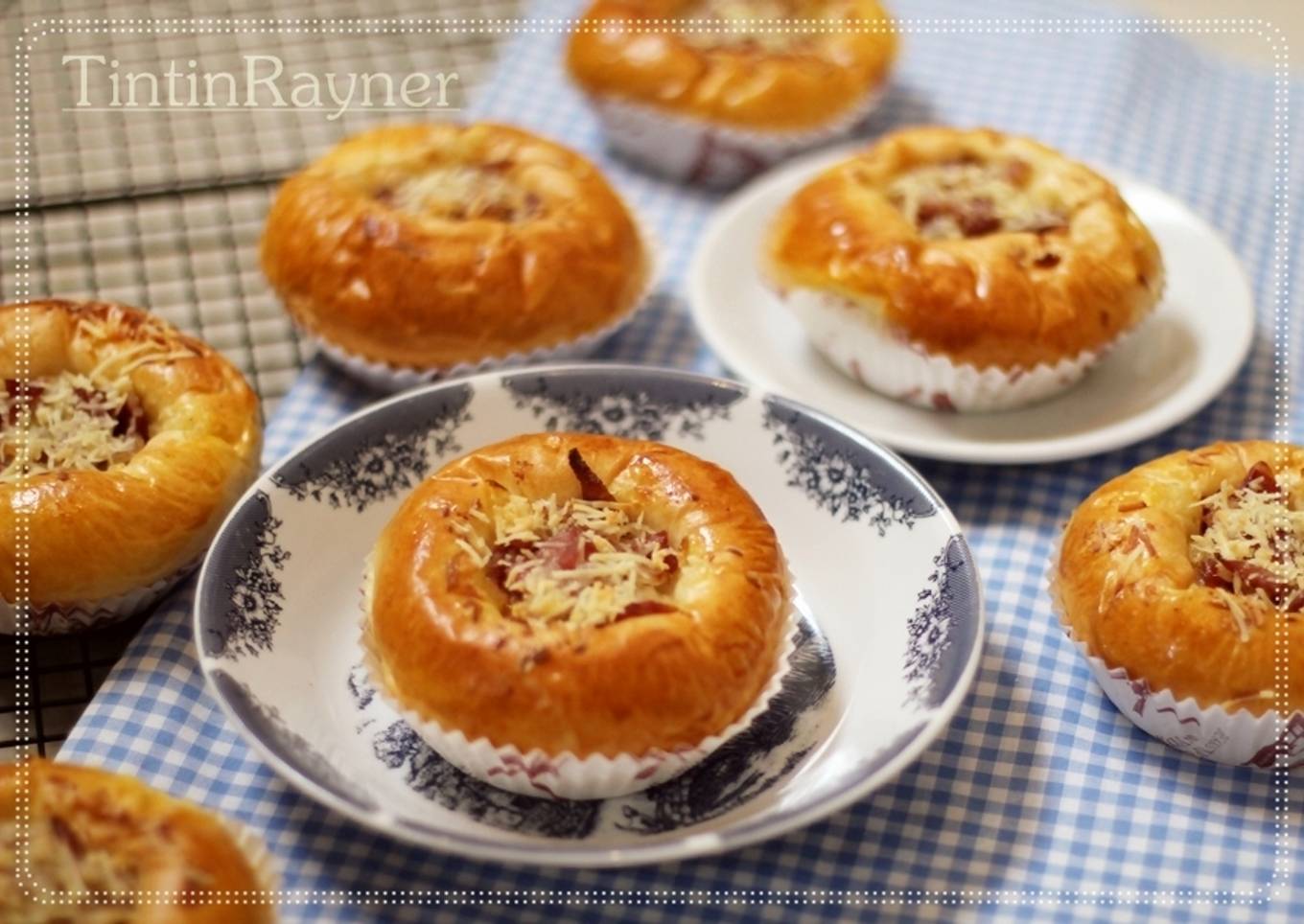 Roti Daging Asap Keju lembut/Bacon Cheese Bun favorit papa 