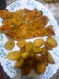 Milanesas de merluza con papines