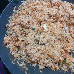 Paneer dum biriyani A picture of Paneer dum biriyani.