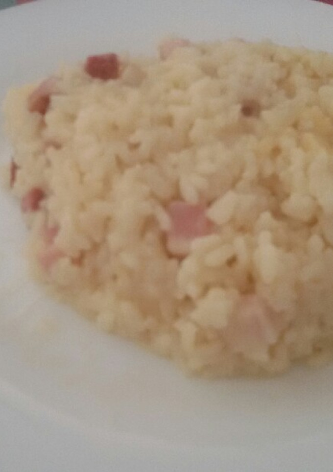 Una foto de Risotto con bacon y Grana Padano