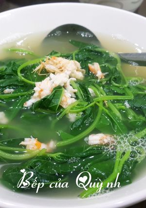 Hình của món Ngọn rau lang nấu tôm.