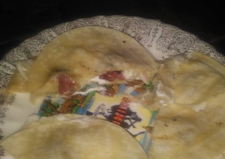Anita's Cheesy Tortillas With Hillshire Sauages & Cheese
