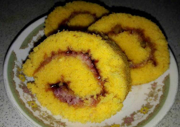 Roll Cake topping suka-sukaku