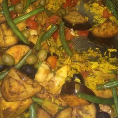 A picture of Vegetable Paella.