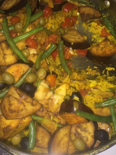A picture of Vegetable Paella.