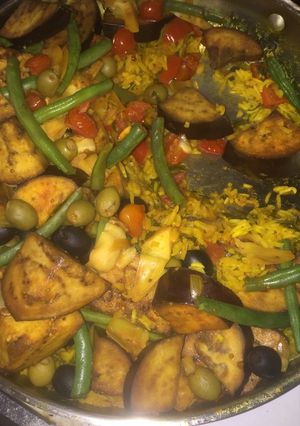 A picture of Vegetable Paella.