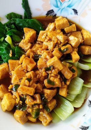 Foto resep Pakcoy Tahu Garlic Saus Tiram