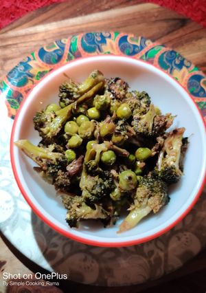 A picture of Spicy Broccoli Matar.