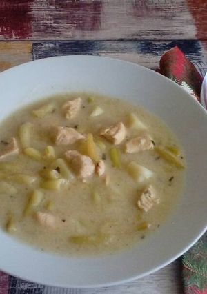 Currys zöldbableves recept fotója