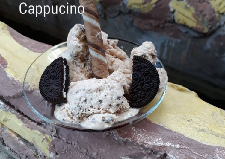 Resep 96. Ice Cream Cappucino Oreo yang Bisa Manjain Lidah