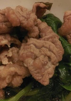 Hình của món Bắp bò (chĩn) nấu lẩu nấm rau.