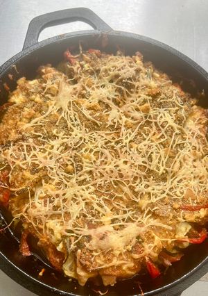 Une photo de Tian de légumes gourmands pas light du tout ! 🍅 🍆 🫑 🥓🧀