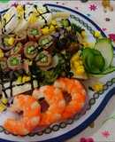 鮮蝦蔬食沙拉~~低醣料理