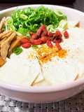 Healthy Chilled Ramen with Soy Milk and Yuba
