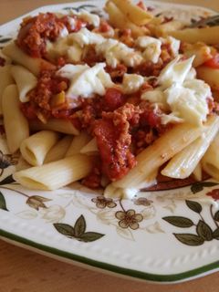 Póréhagymás-paradicsomos penne recept fotója