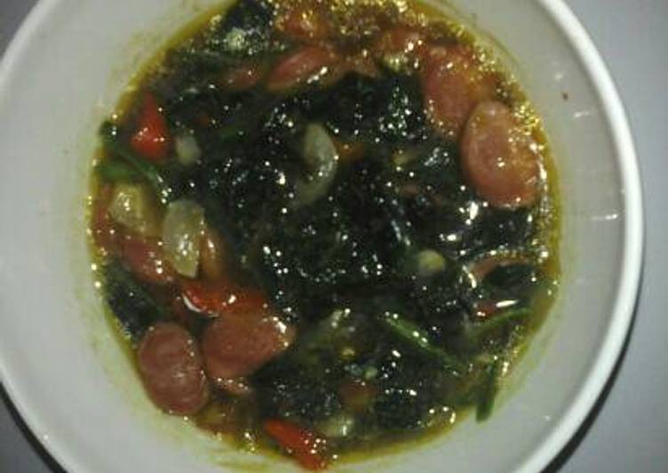 Tumis Sosis Bayam Jepang