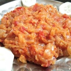 A picture of Baingan ka bharta.