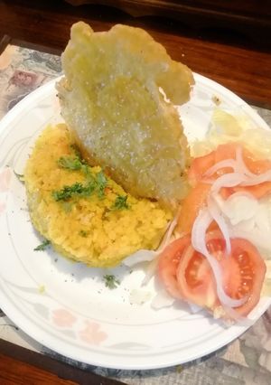 Una foto de Arroz con pescado seco