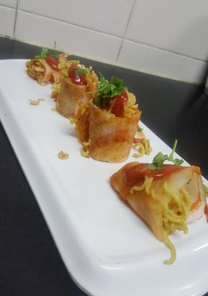 A picture of Maggi cheese dosa.