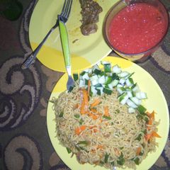 A picture of Fried indomie with veggies.
