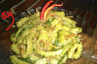 Resep Tumis pare teri cajo pedas Anti Gagal