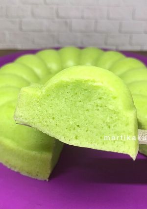 Foto resep Bolu pandan MPASI (no mixer) - snack MPASI