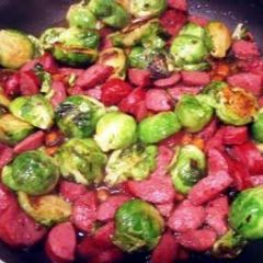 A picture of Spicy Sweet Sausage Skillet w Rice.