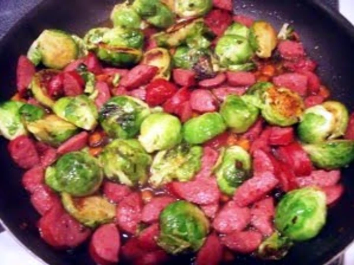 Recipe Spicy Sweet Sausage Skillet w Rice the So Delicious Makes you drool