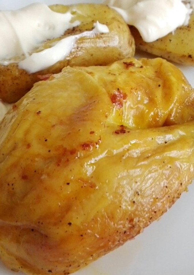 Una foto de Pollo al horno
