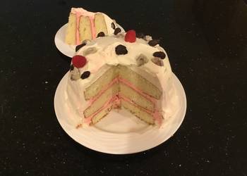 Fast Cooking Methods Almond Layer Cake with Rasberry Cream Filling Home Style