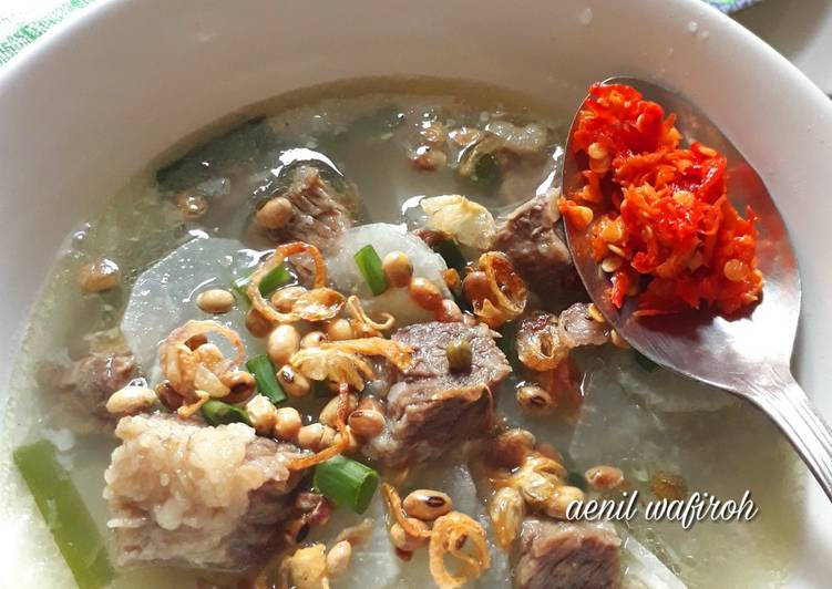 Soto Bandung Enak 💕 (soto daging sapi + lobak)