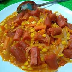 รูปของ Sosis asam manis pedas