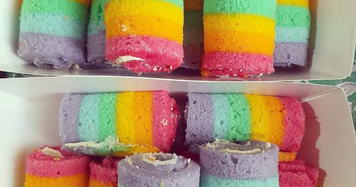 Resep Rainbow Cake Kukus Ny Liem Oleh Vita Safitri Cookpad