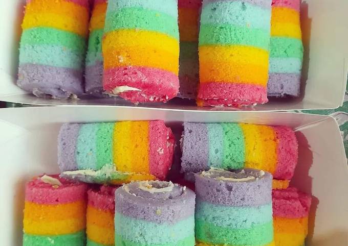 Cara bikin Rainbow Cake kukus Ny liem Cara bikin Rainbow Cake kukus Ny liem