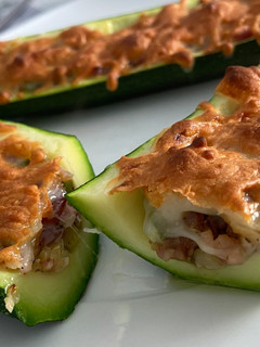 Una foto de Calabacín relleno al horno