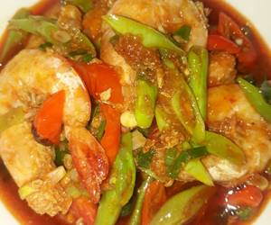 Gampangnya Menyajikan Tumis udang buncis Yummy Mantul